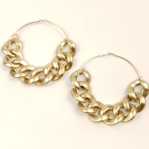 Gold Tone "Chain Link" Earrings